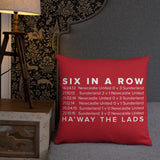6 In A row SAFC Mackem Cushion