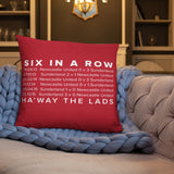 6 In A row SAFC Mackem Cushion