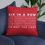 6 In A row SAFC Mackem Cushion
