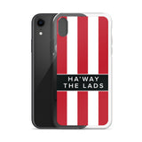 Ha'way The Lads Red and White Stripes SAFC Mackem iPhone Case