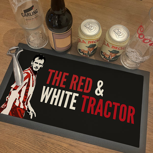 John Kay Red & White Tractor SAFC Mackem Bar Mat