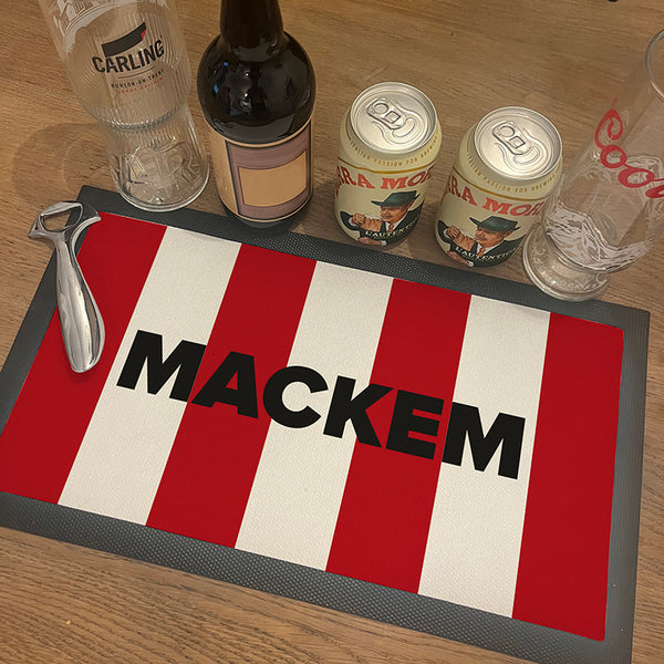 Red & White Mackem Bar Mat