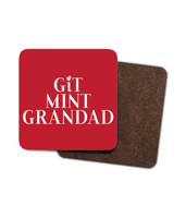 Git Mint Grandad Mackem Single Hardboard Coaster