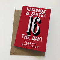Haddaway And Shite 16 Mackem Card Birthday Card