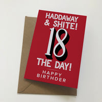 Haddaway And Shite 18 Mackem Card Birthday Card