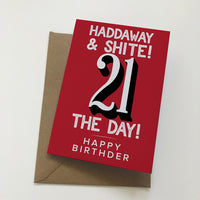 Haddaway And Shite 21 Mackem Card Birthday Card