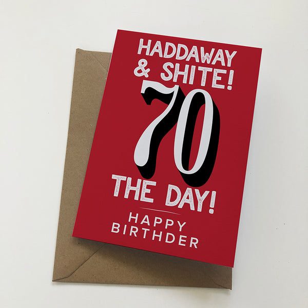 Haddaway And Shite 70 Mackem Card Birthday Card
