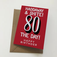 Haddaway And Shite 80 Mackem Card Birthday Card