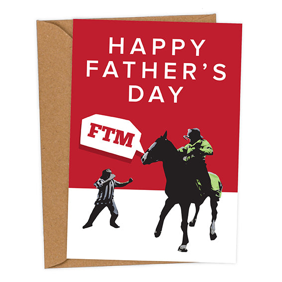 Happy Father's Day FTM Geordie Horse Puncher Mackem Card Father's Day Card