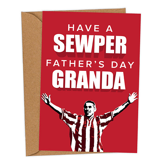 Have A Sewper Father's Day Granda Mackem Card Father's Day Card