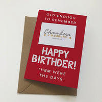 Old Enough To Remember Chambers Mackem Card Birthday Card