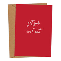 Get Yer Cock Ewt Mackem Valentine's card
