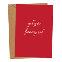 Get Yer Fanny Ewt Mackem Valentine's card