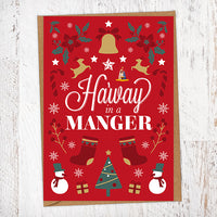 Ha'way In A Manger Mackem Christmas card