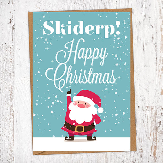 Skiderp! Happy Christmas Santa Mackem Christmas Card