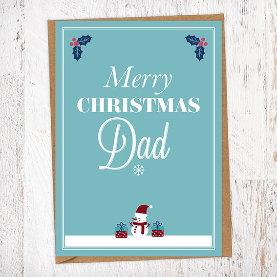 Merry Christmas Dad Mackem Christmas Card