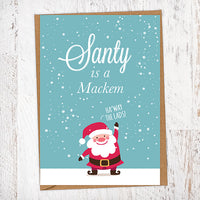 Santy Is A Mackem Christmas card
