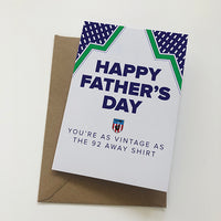 You're as Vintage as the 1992 Away Shirt Mackem Card Father's Day Card