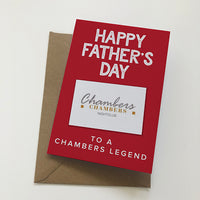 Happy Father's Day To A Chambers Legend Mackem Card Father's Day Card
