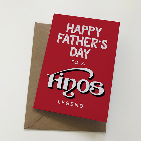 Happy Father's Day To A Finos Legend Mackem Card Father's Day Card