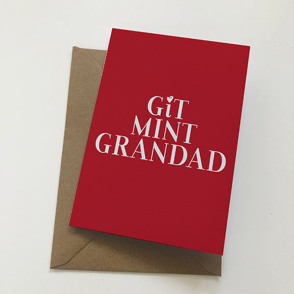 Git Mint Grandad Mackem Card Father's Day Card