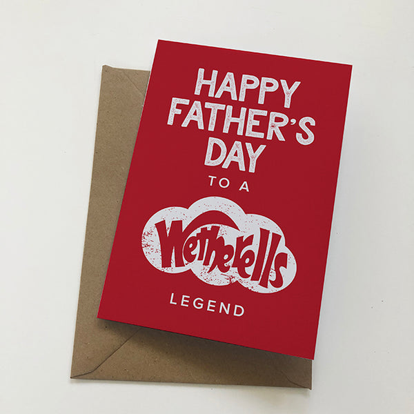 Happy Father's Day To A Wetherells Legend Mackem Card Father's Day Card