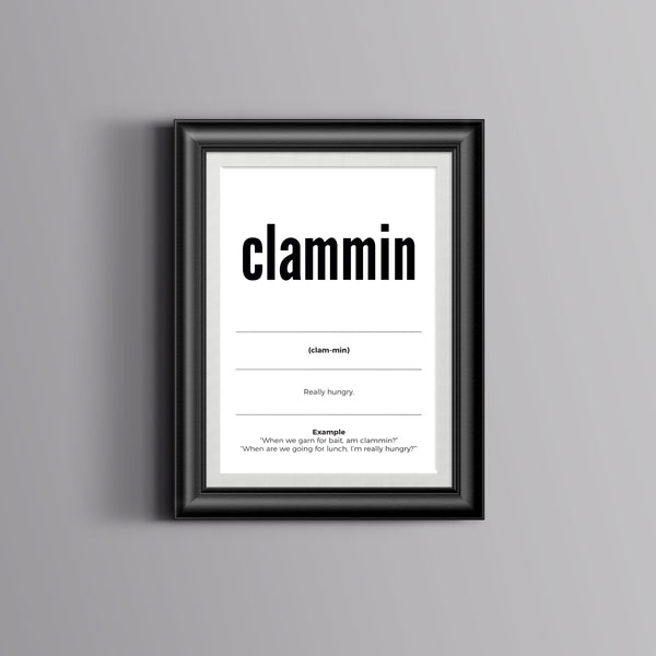 Clammin Sunderland Mackem Dictionary Print