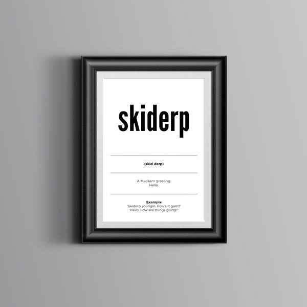 Skiderp Sunderland Mackem Dictionary Print