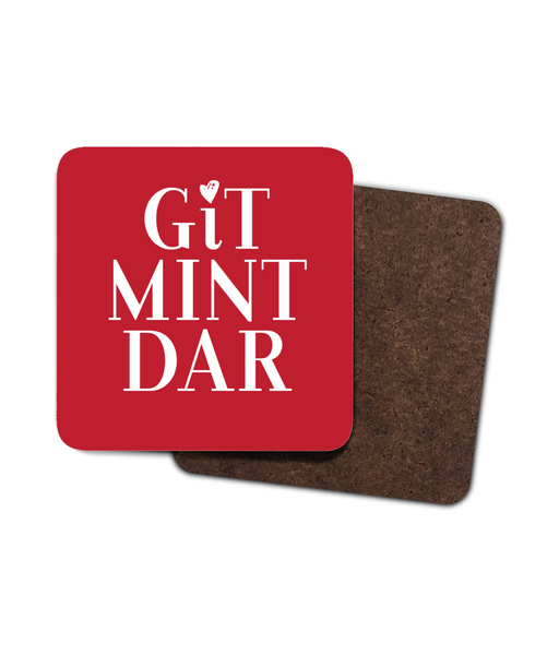 Git Mint Dar Mackem Single Hardboard Coaster