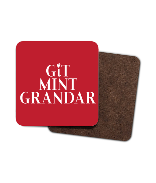 Git Mint Grandar Mackem Single Hardboard Coaster