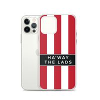 Ha'way The Lads Red and White Stripes SAFC Mackem iPhone Case