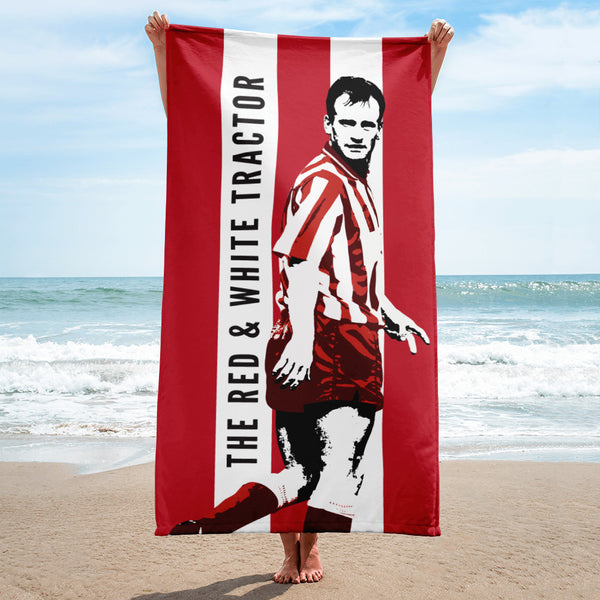 John Kay Red and White Tractor SAFC Mackem Towel